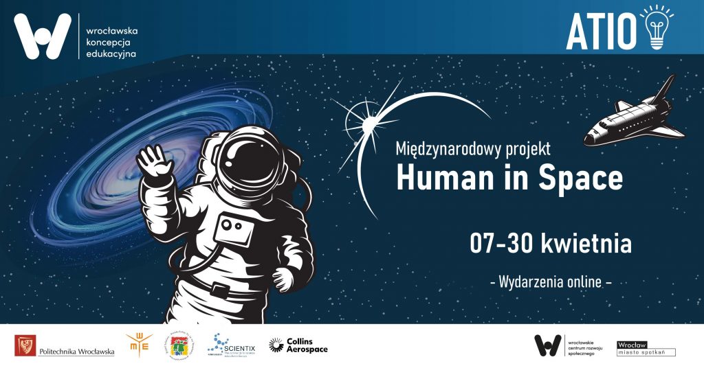 Projekt Międzynarodowy Human in Space 07-30 kwietnia platforma zoom