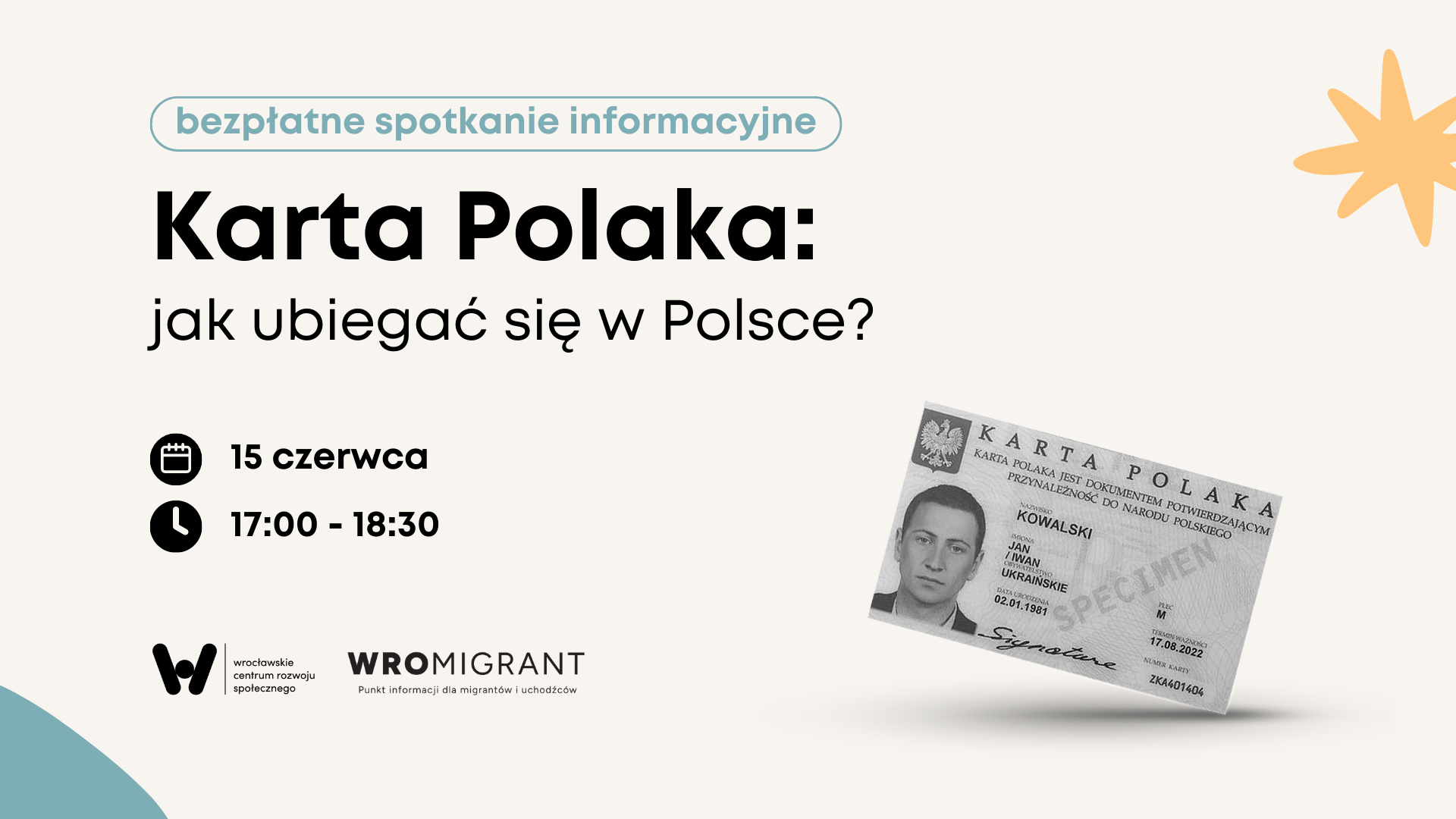 karta polaka: jak ubiegac sie w polsce 15 czerwca 17:00 18:30