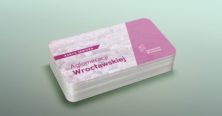 wizualizacja stosu kart seniora Aglomeracji Wrocławskiej
