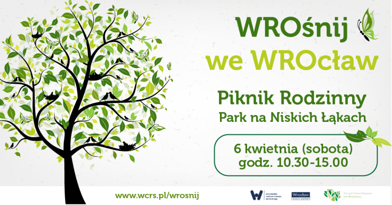 baner promujący piknik rodzinny Wrośnij we Wrocław